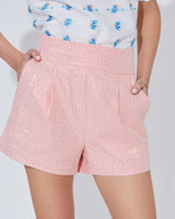 Sequin Detail Embroidered Shorts