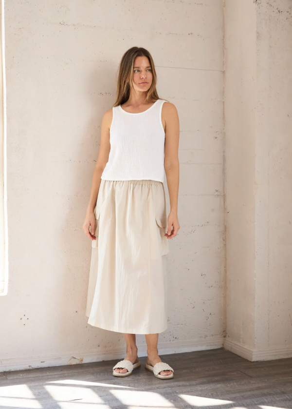 Side Pocket Skirt with Adjustable String