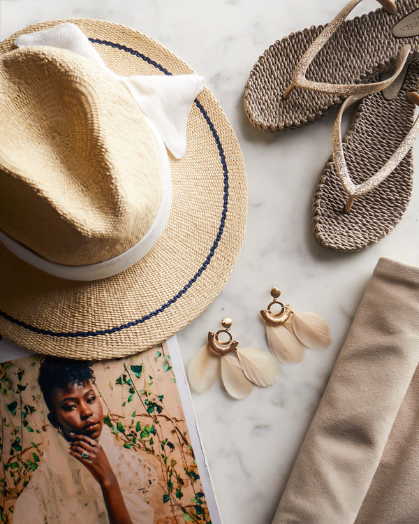 Geometric Feather Earrings