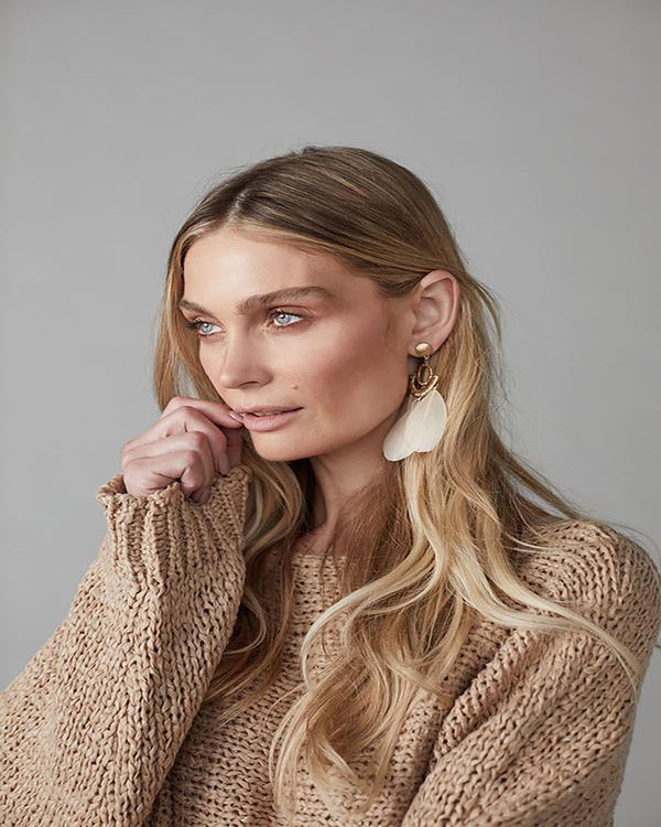 Geometric Feather Earrings