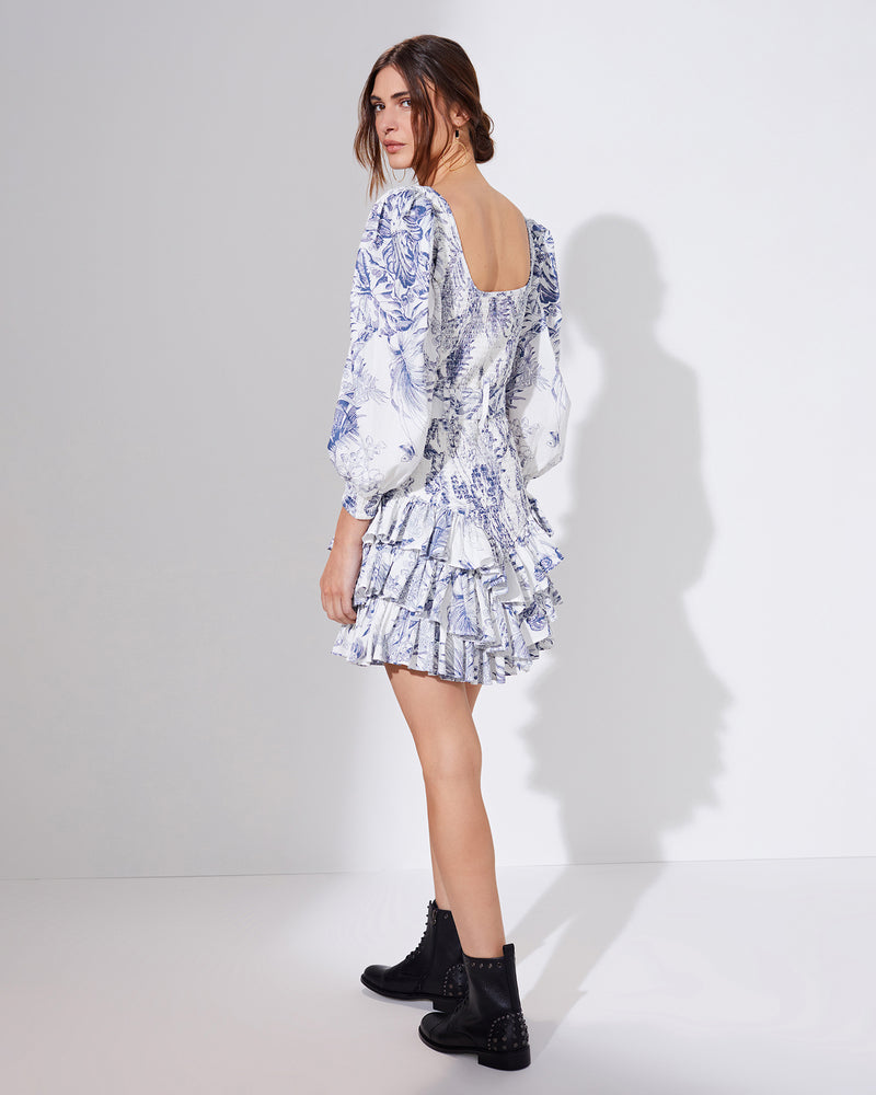 Statement Sleeve Ruffle Mini Dress