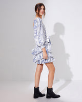 Statement Sleeve Ruffle Mini Dress