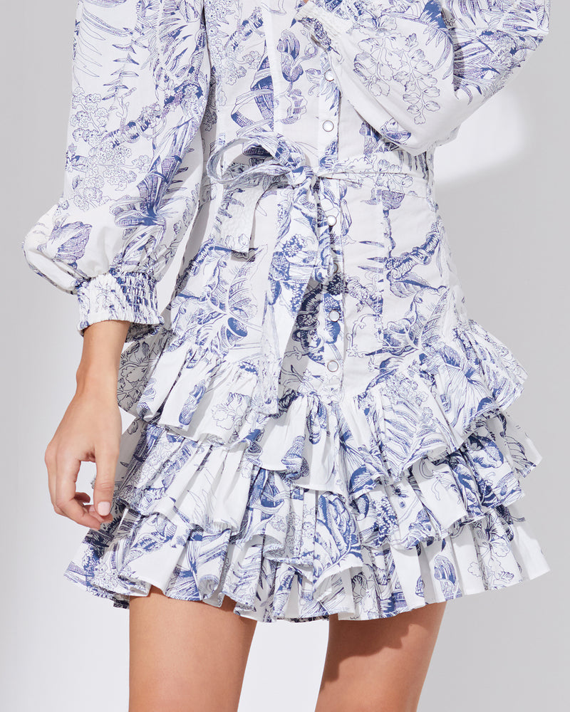 Statement Sleeve Ruffle Mini Dress