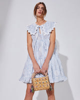 Top Handle Straw Color Pop Bag