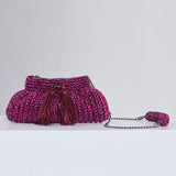 Satin Thread Crochet Convertible Clutch
