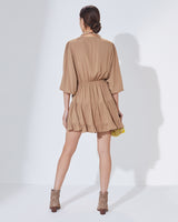 Tie Front Cut Out Mini Dress