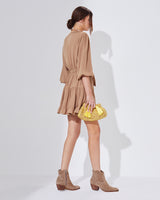 Tie Front Cut Out Mini Dress