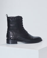 Black Studded Combat Boot