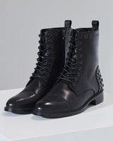 Black Studded Combat Boot