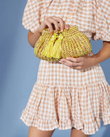 Satin Thread Crochet Convertible Clutch