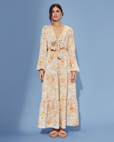 Tie Front Cut Out Maxi Dress