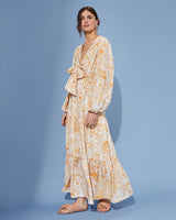 Tie Front Cut Out Maxi Dress