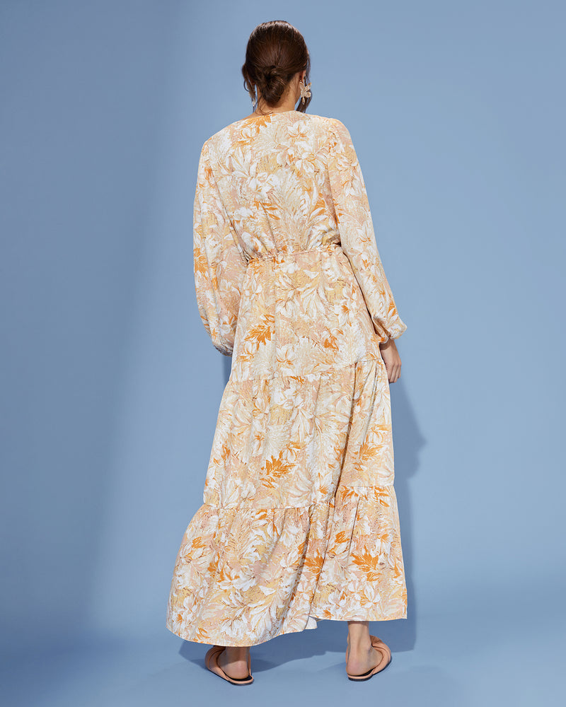 Tie Front Cut Out Maxi Dress