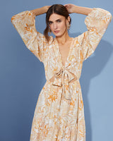 Tie Front Cut Out Maxi Dress