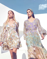Shimmer Floral Mini Dress