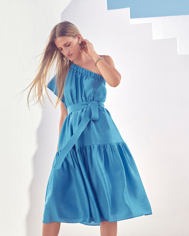 One Shoulder Midi Dress