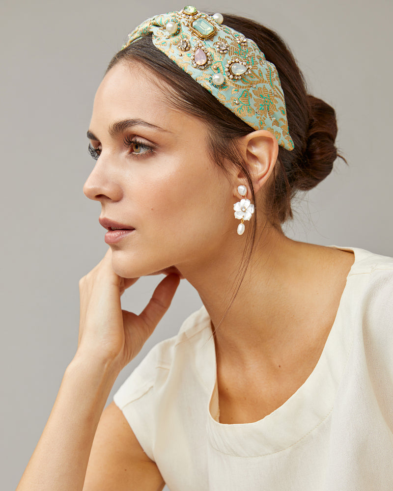 Pearl Blossom Drop Earrings