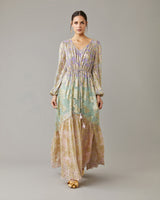 Tiered Shimmer Maxi Dress