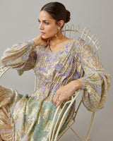 Tiered Shimmer Maxi Dress