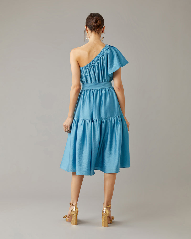 One Shoulder Midi Dress