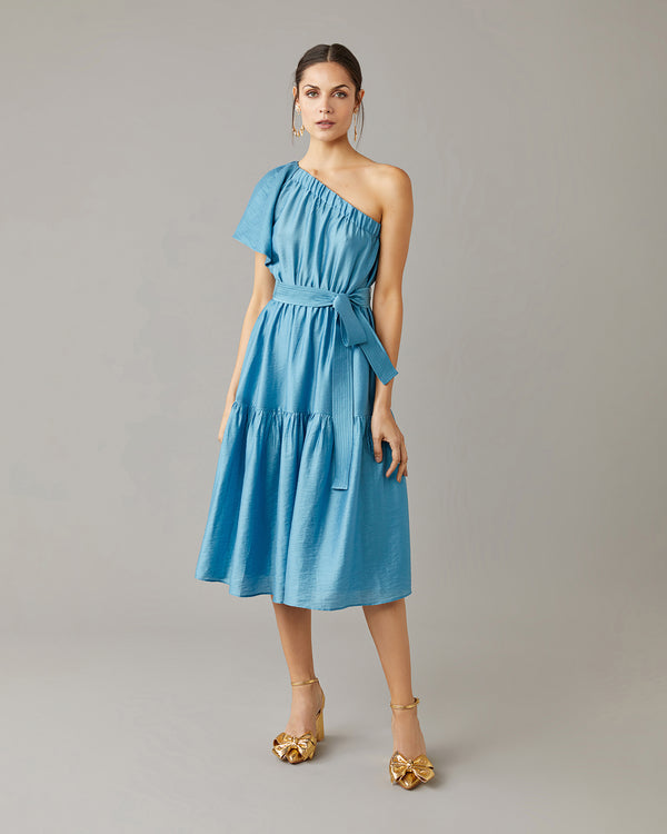 One Shoulder Midi Dress