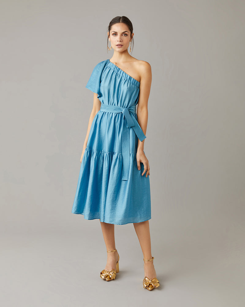 One Shoulder Midi Dress