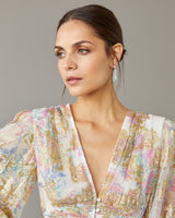 Shimmer Floral Mini Dress
