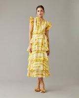 Lemon Dye Ruffle Skirt