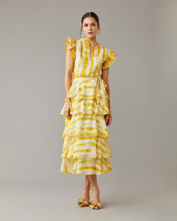 Lemon Dye Ruffle Skirt