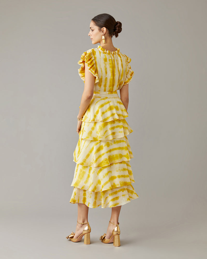 Lemon Dye Ruffle Skirt