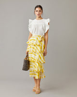Lemon Dye Ruffle Skirt