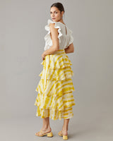 Lemon Dye Ruffle Skirt
