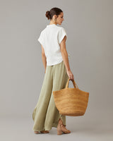 Side Slit Wideleg Pant