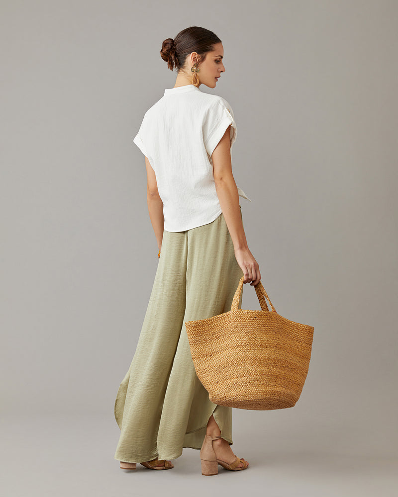 Side Slit Wideleg Pant