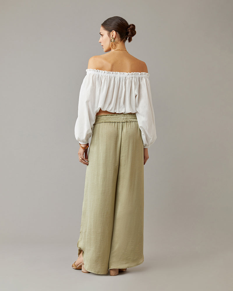 Side Slit Wideleg Pant