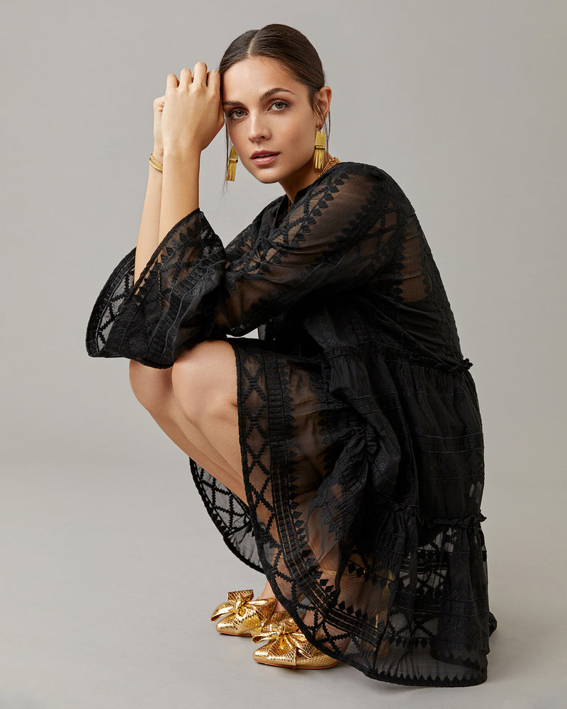 Hammered Fringe Drop Earrings