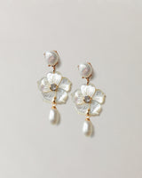Pearl Blossom Drop Earrings