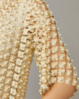 Pearl Detail Crochet Top