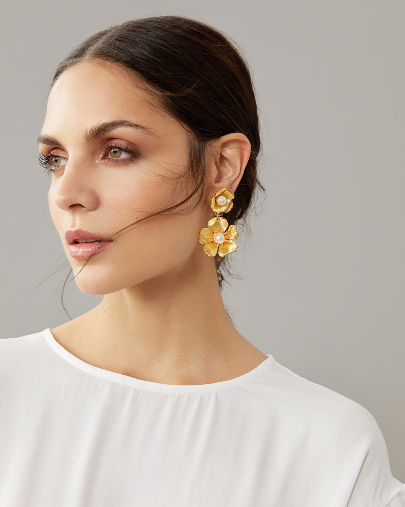 Gold Blossom Earring